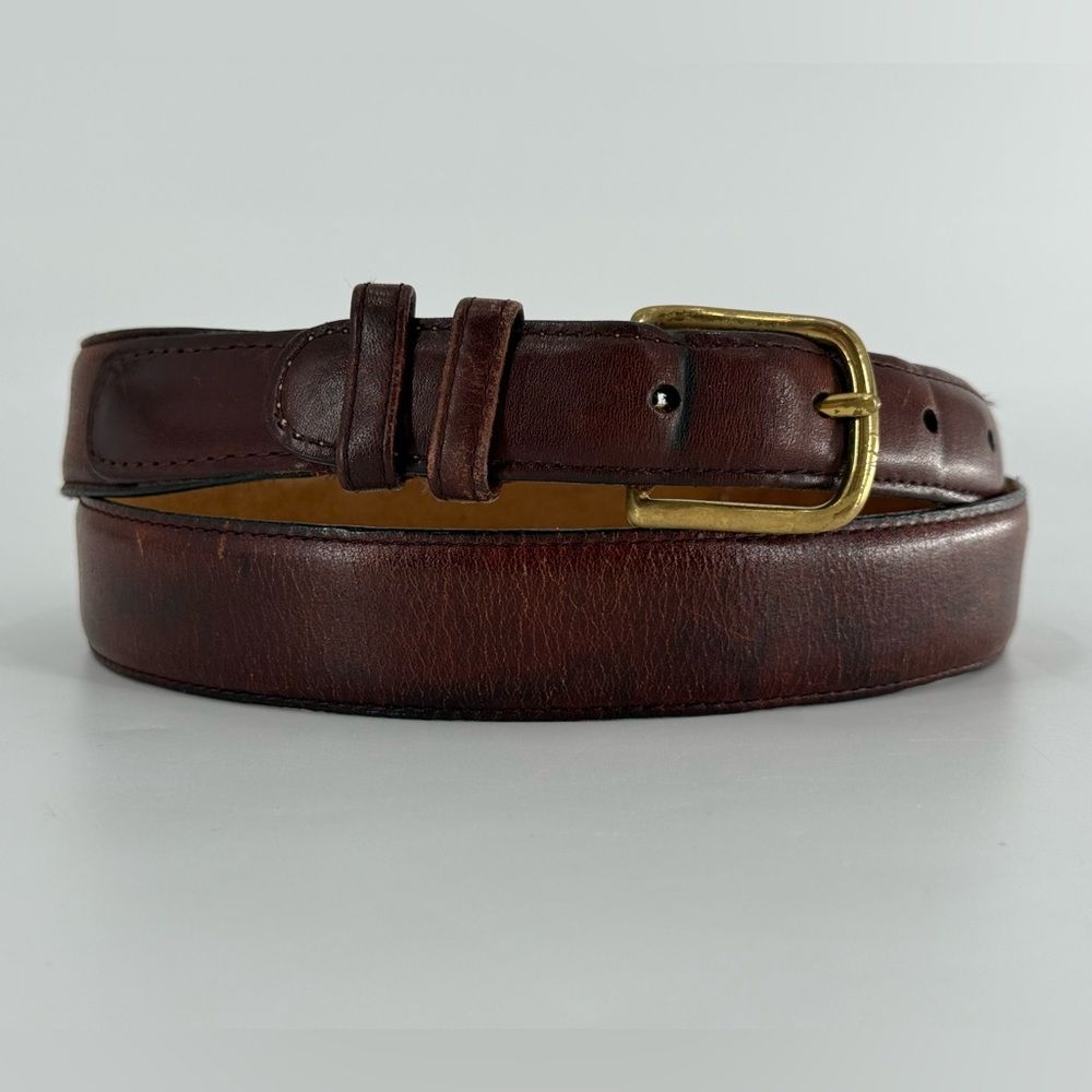 John Henry Vintage Burgundy Brown Leather Belt‎ 38